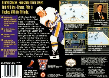 Brett Hull Hockey 95 (USA) box cover back